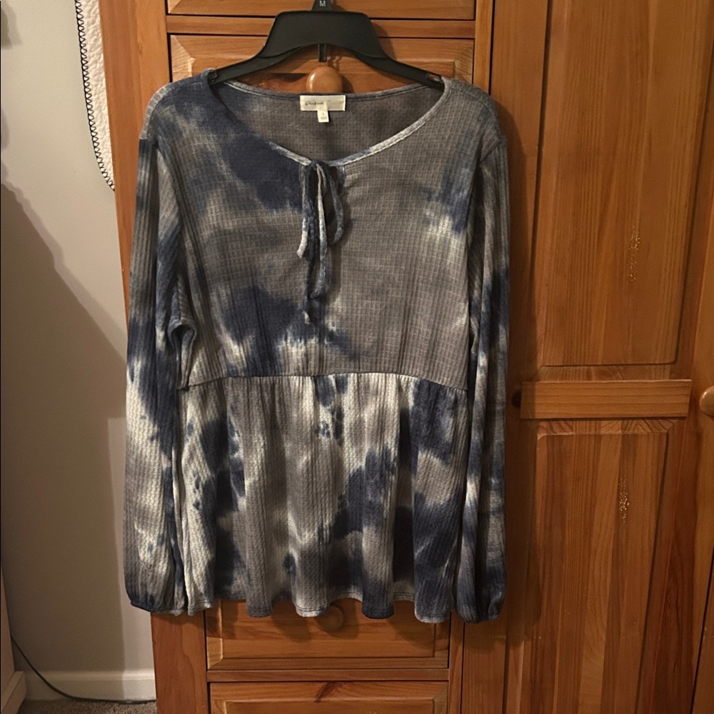 Perfect peach Tie-Dye Long Sleeve Top